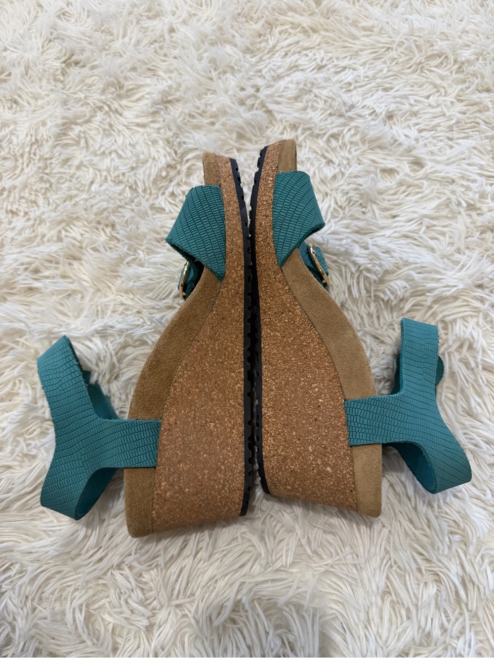 Papillio by Birkenstock Soley Leather Wedge Sandal -Size 38 US 7/7.5 -Biscay Bay - Picture 10 of 10
